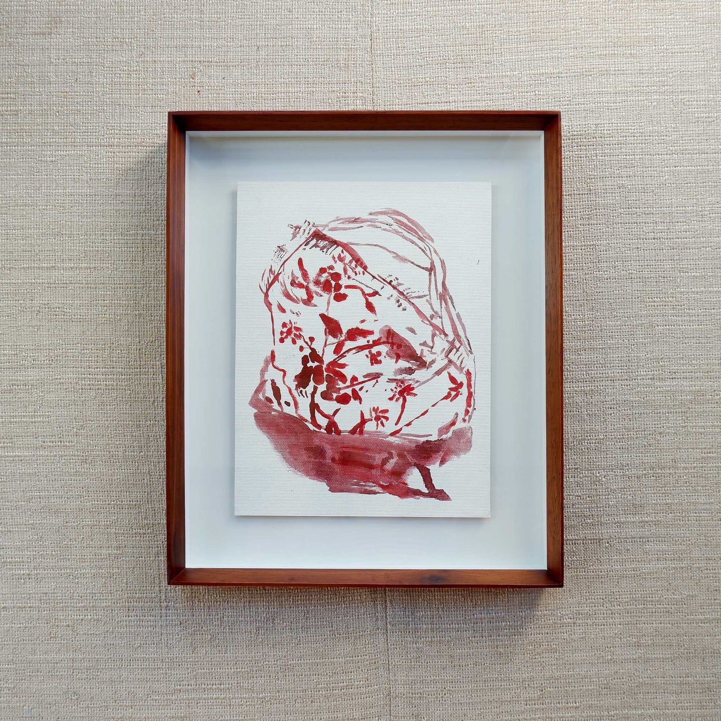 The embroidered handbag (Framed)