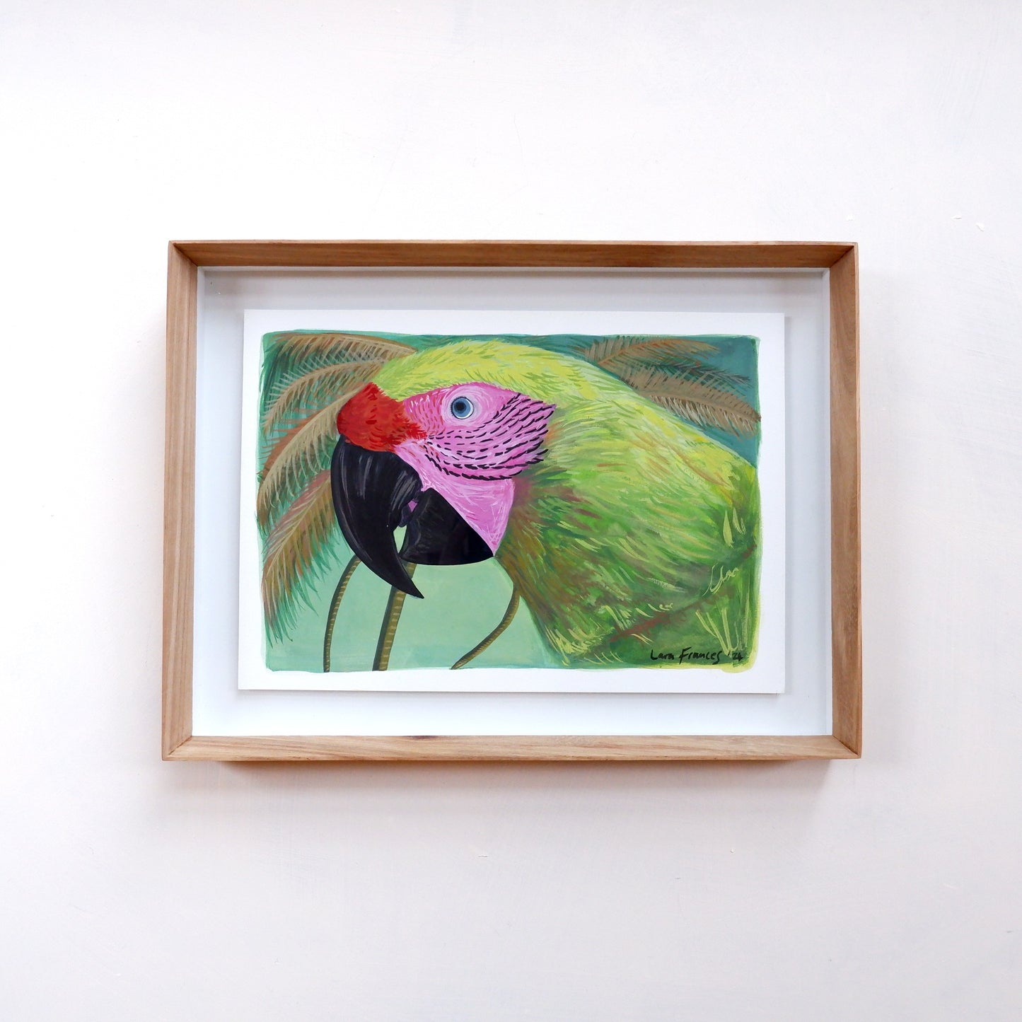 Tropical Green Parrot (framed)