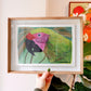 Tropical Green Parrot (framed)