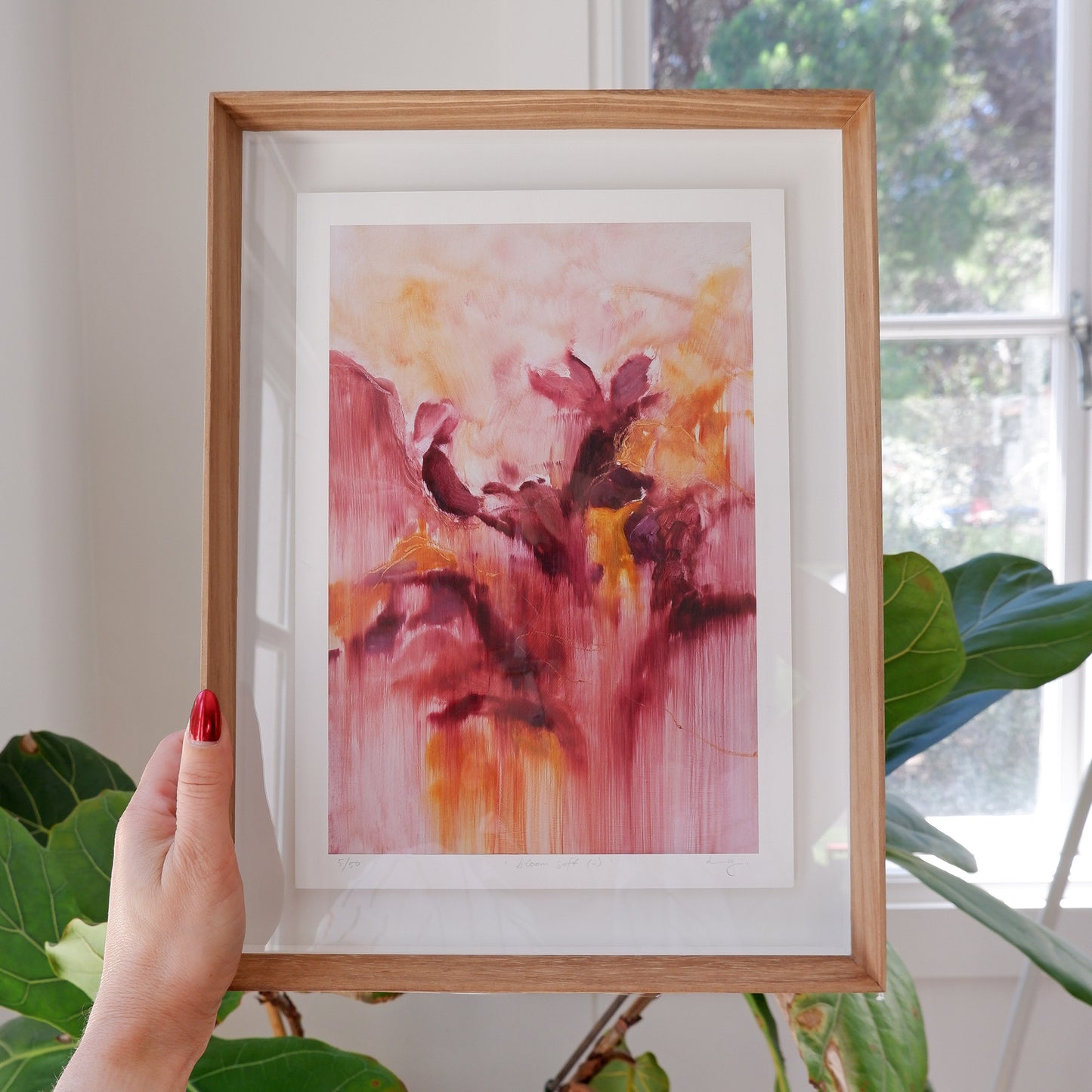 Bloom Soft ii - A4 Fine Art Print (Framed)