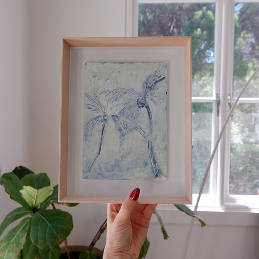 Blue Palms (Framed)