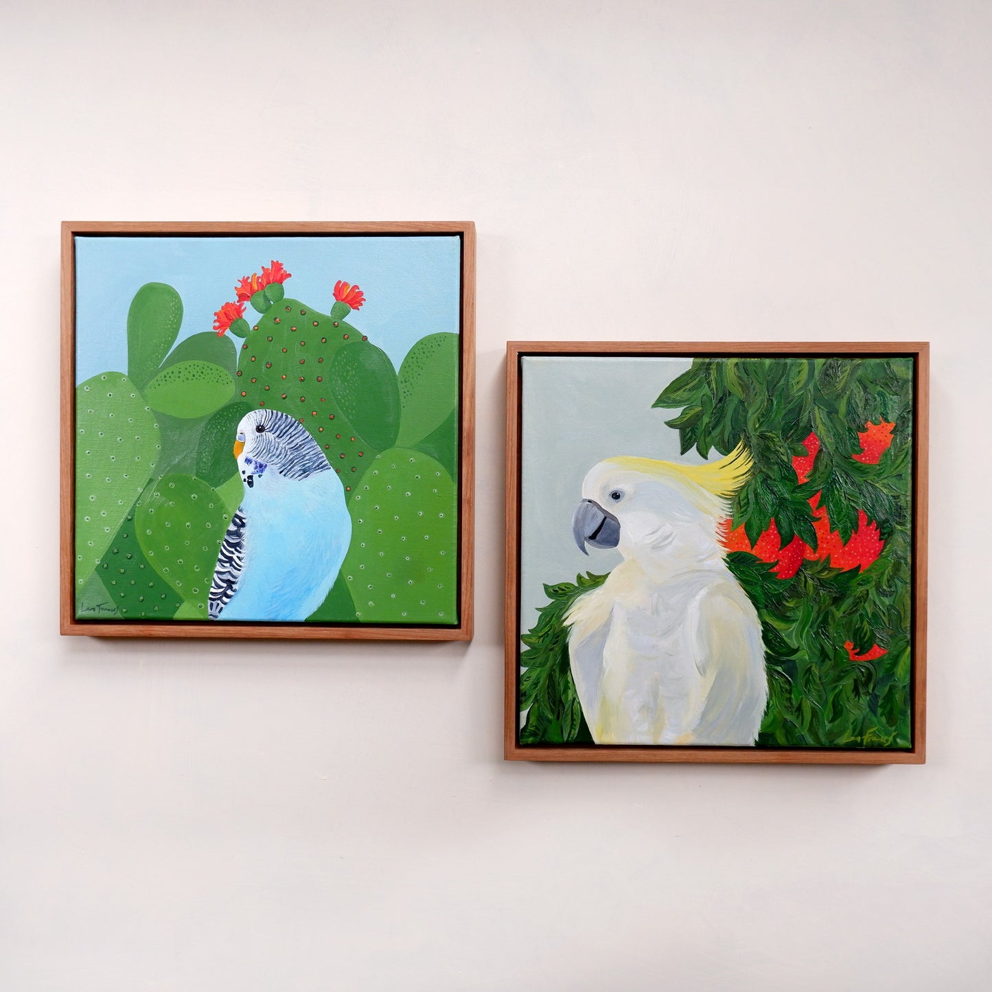 Raspberry Oranges Cockatoo (framed)