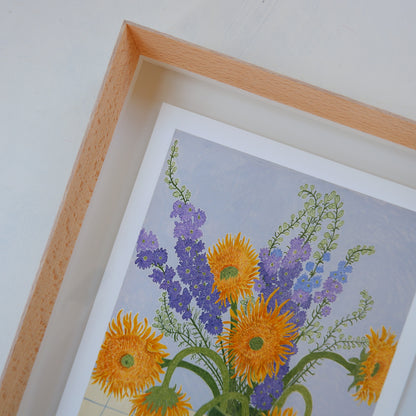 Glenda's Flowers: Fine art print (Framed)