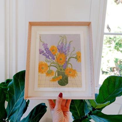 Glenda's Flowers: Fine art print (Framed)