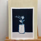 Blue Freesia: Fine art print (framed)