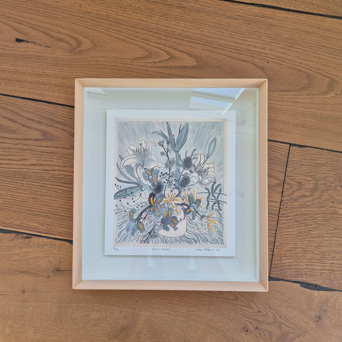 Alison's flowers : Fine art print (framed)