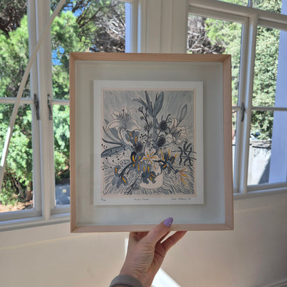 Alison's flowers : Fine art print (framed)
