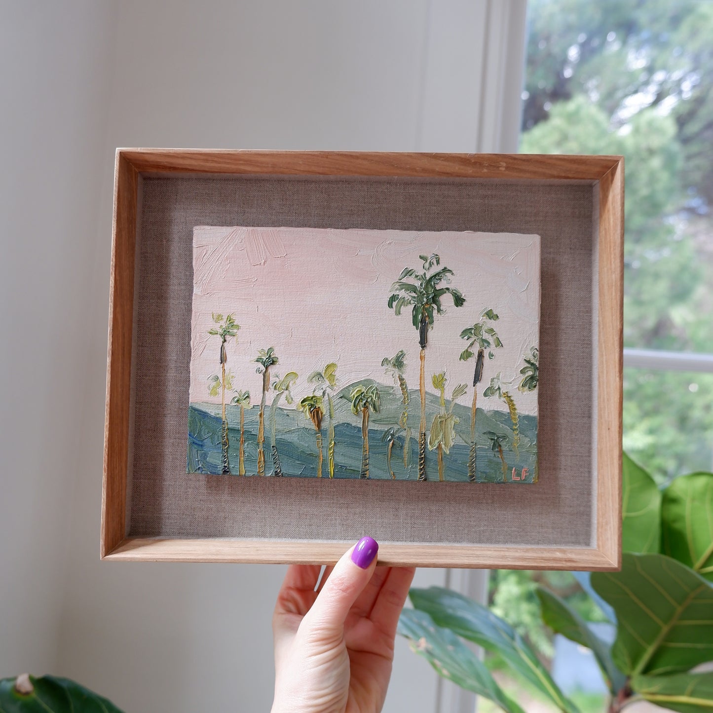 Pink Sky Palms (framed)