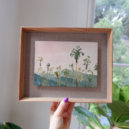 Pink Sky Palms (framed)