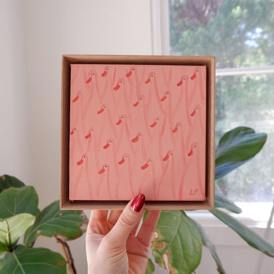 Pink Runner Ducks - Mini (Framed)