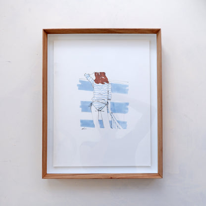 Breton Stripes - Blue (Framed)